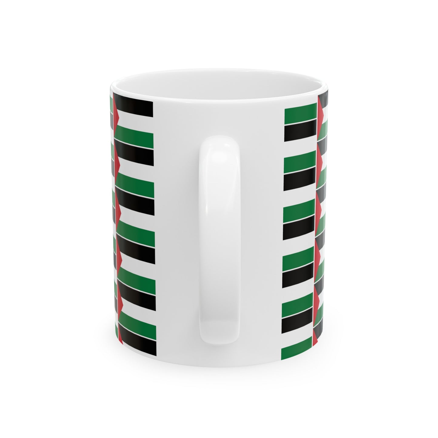 Palestine Flag pattern  Ceramic Mug, 11oz red whit black green