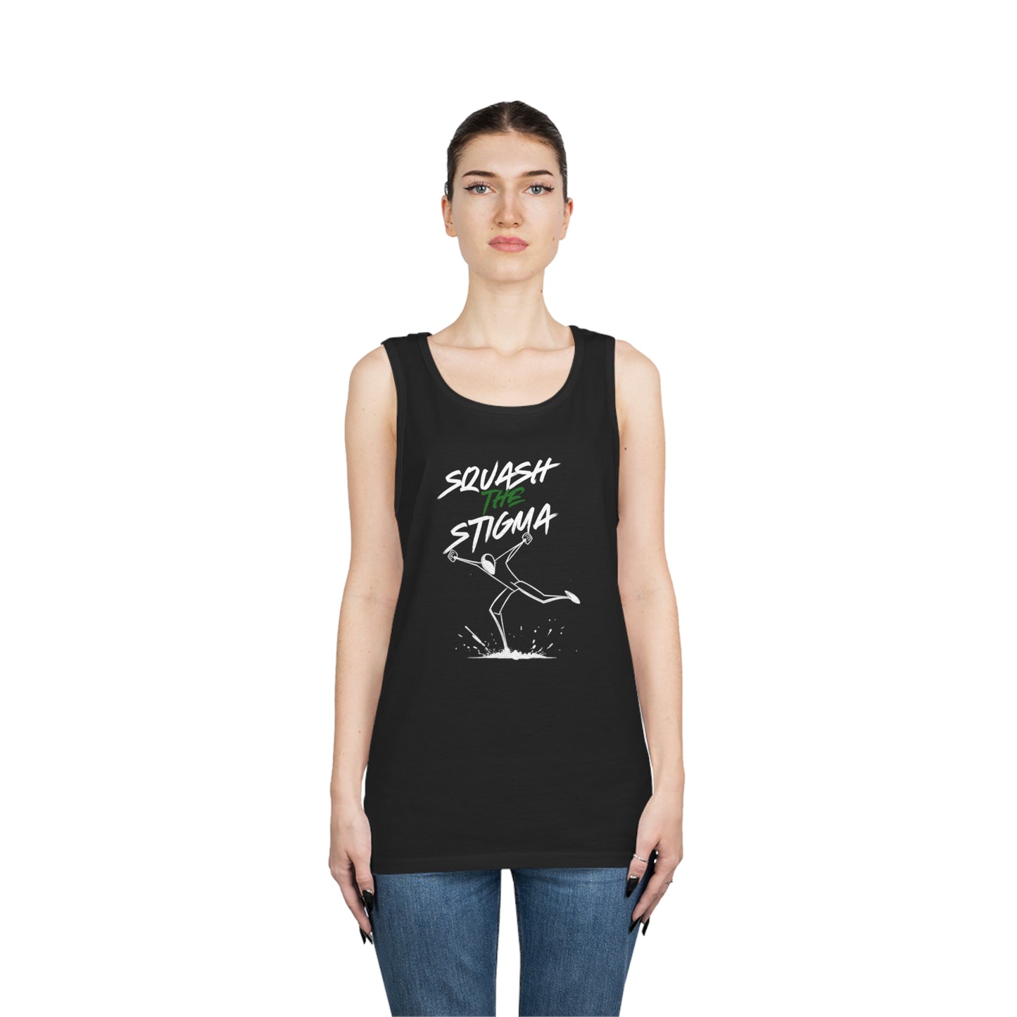 Copy of Squash The Stigma. Mental Health Awareness Unisex Heavy Cotton Tank Top
