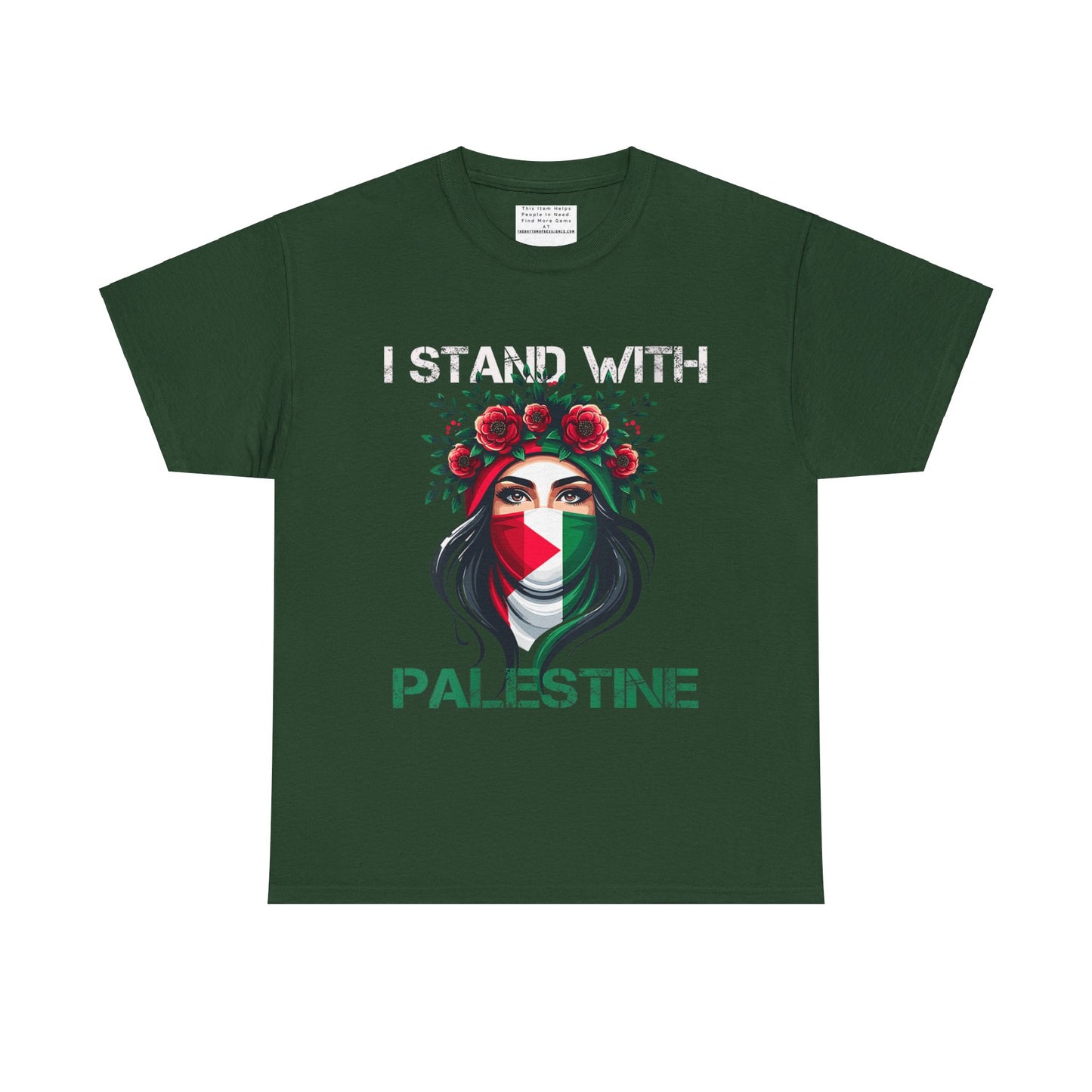 Unisex Heavy Cotton Tee, Palestine Flag, Resist, Arabic, Support the Cause in Style, Kuffiyeh, Keffiyeh, Resistance, Free Palestine, Gaza