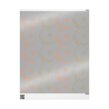 Wrapping Papers, Ramadan gift, Eid gift, holiday gift, Arabic, Islam, gift wrap, grey