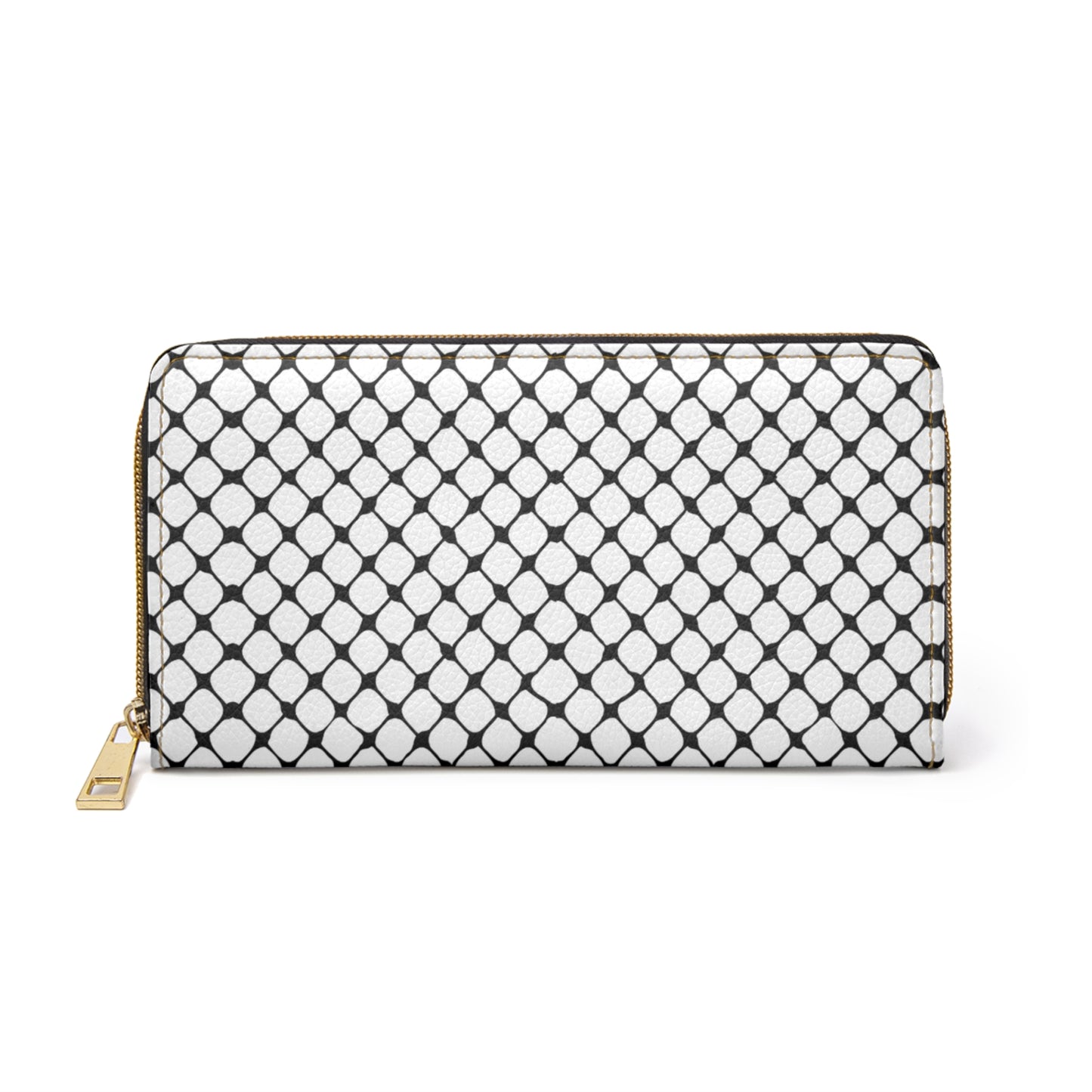 Black and White Kufiyah keffiyeh print Zipper Wallet