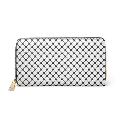 Black and White Kufiyah keffiyeh print Zipper Wallet