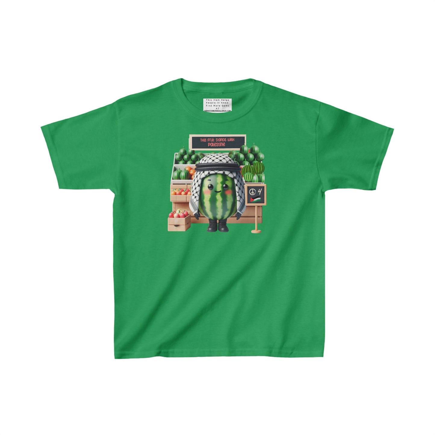 Watermelon  Heavy Cotton™ Tee stand with Palestine