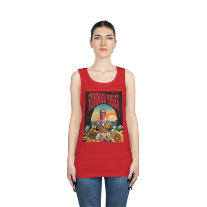 Summer Vibes Unisex Heavy Cotton Tank Top