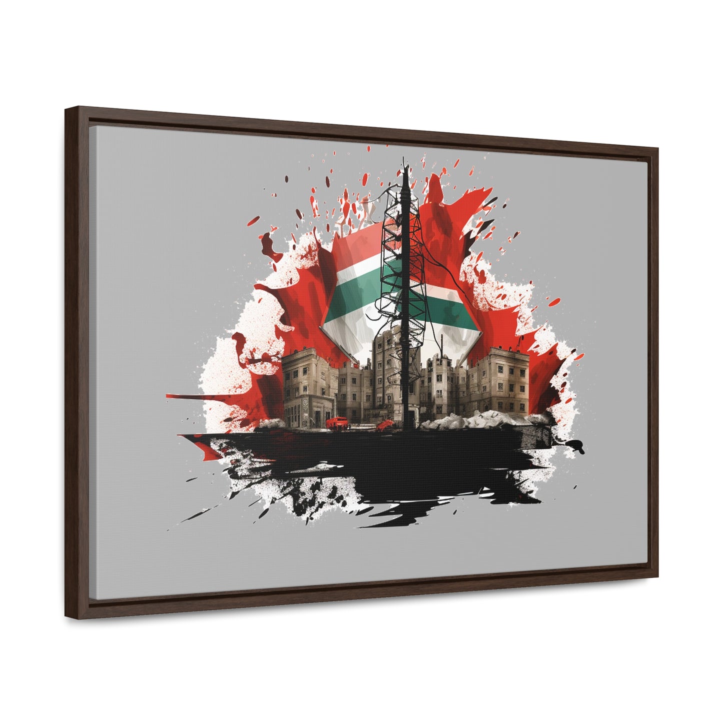Canvas Wraps, Horizontal Frame, Palestine, Resist, Support the Cause in Style, Keffiyeh, Resistance, Free Palestine, Gaza, Palestine art
