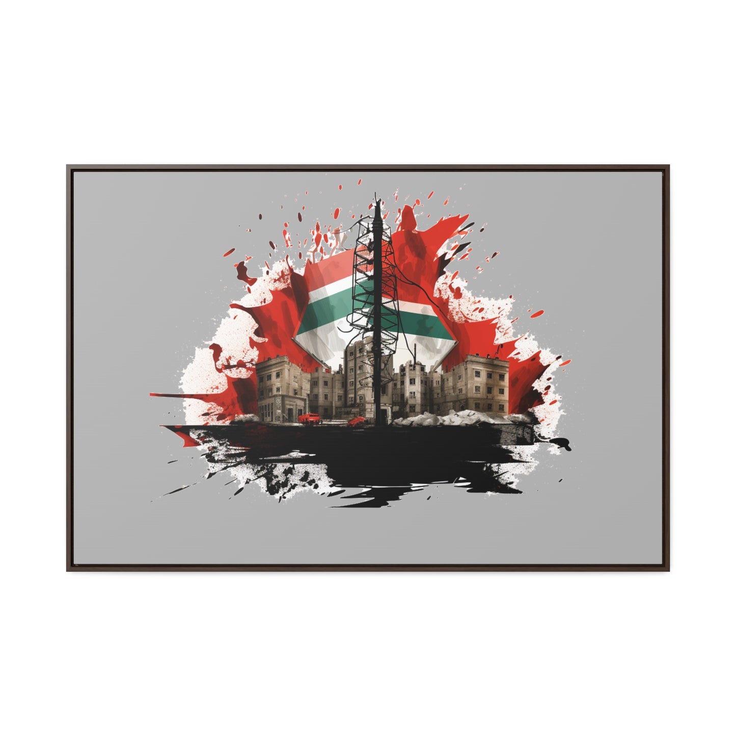 Canvas Wraps, Horizontal Frame, Palestine, Resist, Support the Cause in Style, Keffiyeh, Resistance, Free Palestine, Gaza, Palestine art