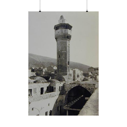Palestine's Great Mosque of Nablus Vintage photo Matte Vertical Posters