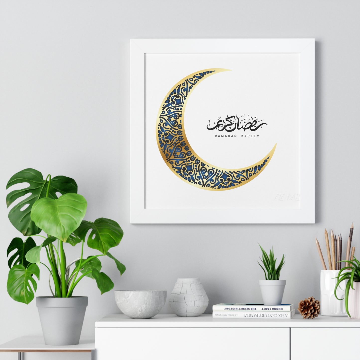 Ramadan Kareem Arabic calligraphy Framed Poster