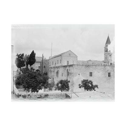 The Church of the Annunciation (AL-BUSHARAH) in Nazareth Palestine 1898 Matte Horizontal Posters. vintage Palestine
