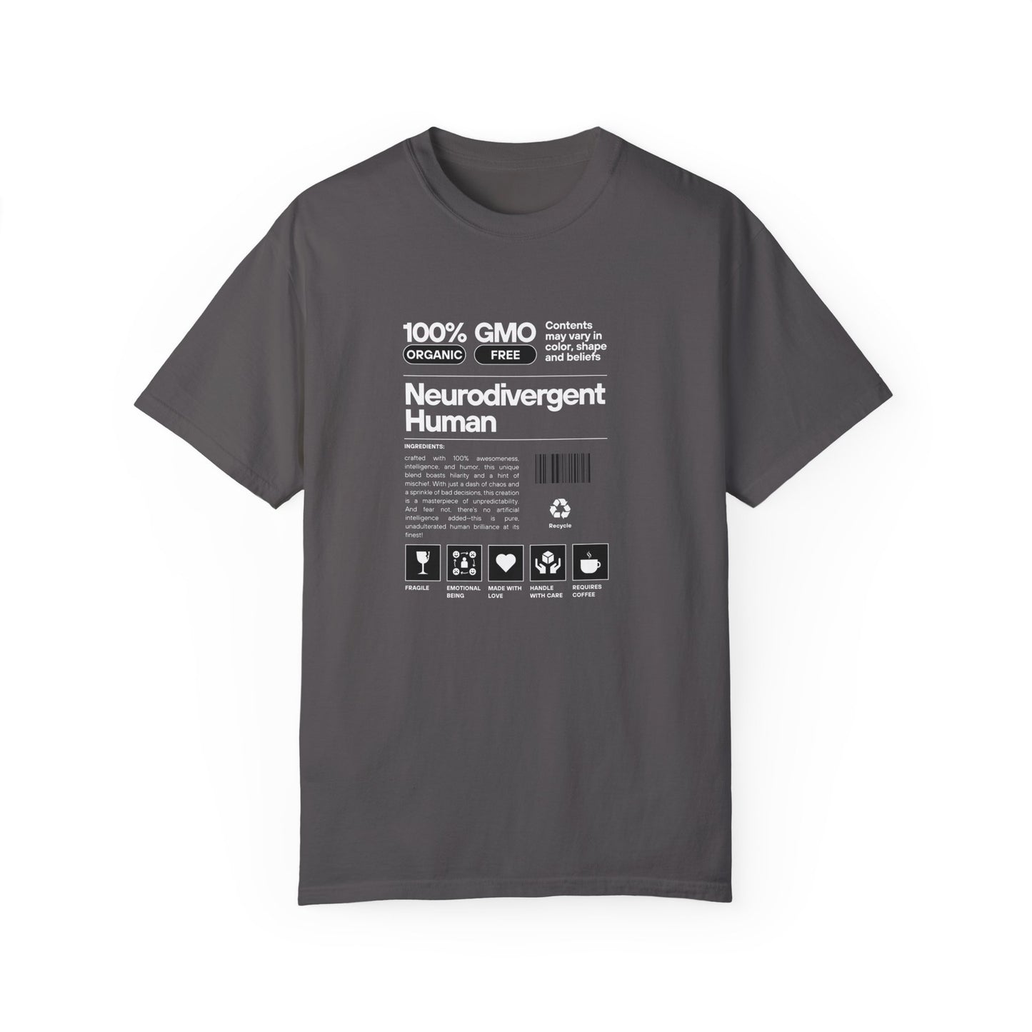 Neurodivergent Human Unisex Garment-Dyed T-shirt