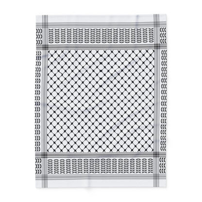 Arctic Fleece Blanket, Palestine, Arabic home comfortable decor shemagh keffiyeh