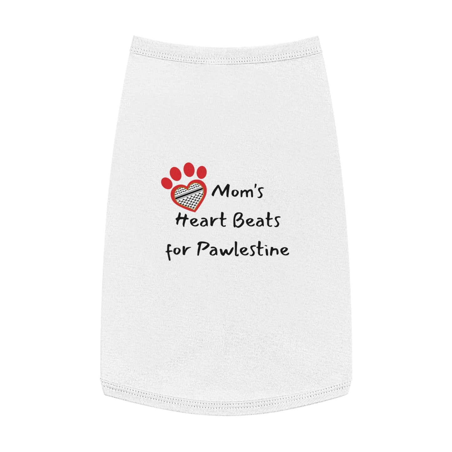 Mom's Heart beats for pawlestine Pet Tank Top