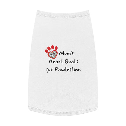 Mom's Heart beats for pawlestine Pet Tank Top