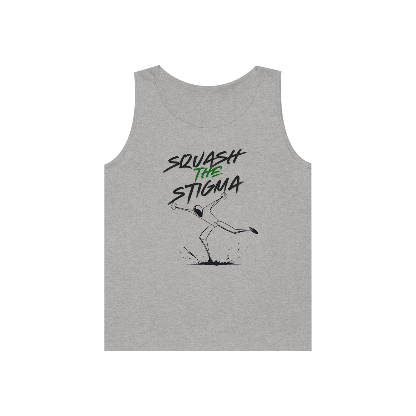 Copy of Squash The Stigma. Mental Health Awareness Unisex Heavy Cotton Tank Top