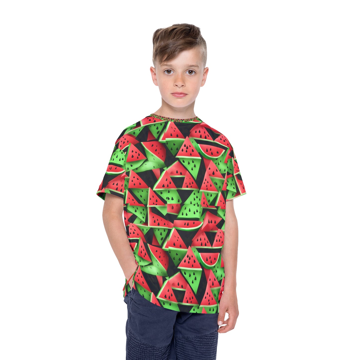 WATERMELON PRINT Kids Sports Jersey (AOP)