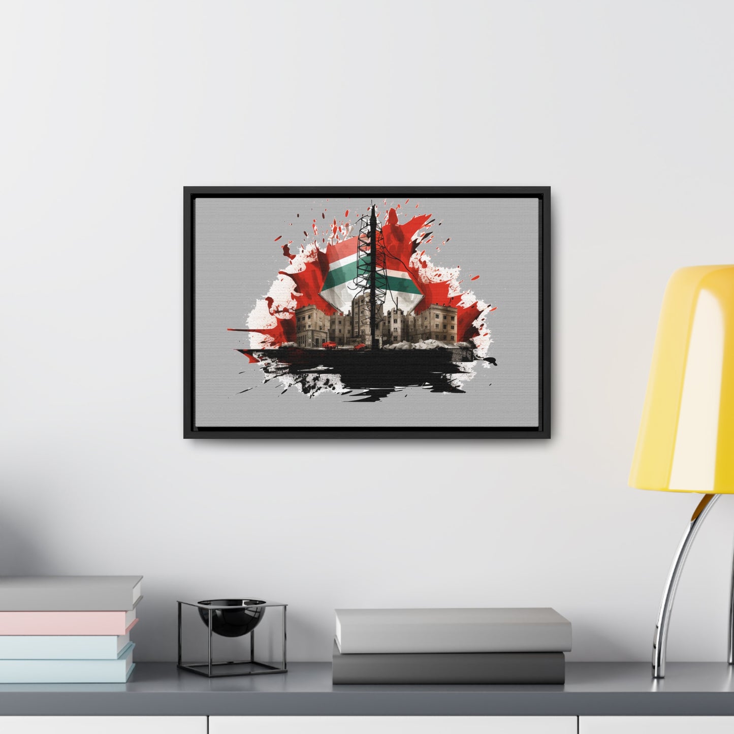 Canvas Wraps, Horizontal Frame, Palestine, Resist, Support the Cause in Style, Keffiyeh, Resistance, Free Palestine, Gaza, Palestine art