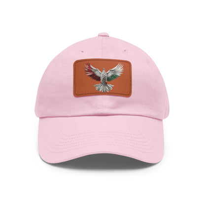 Dad Hat with Leather Patch, Unisex, free bird, Palestine, Resist, Arabic, Support the Cause in Style, Keffiyeh, Resistance, Free Palestine