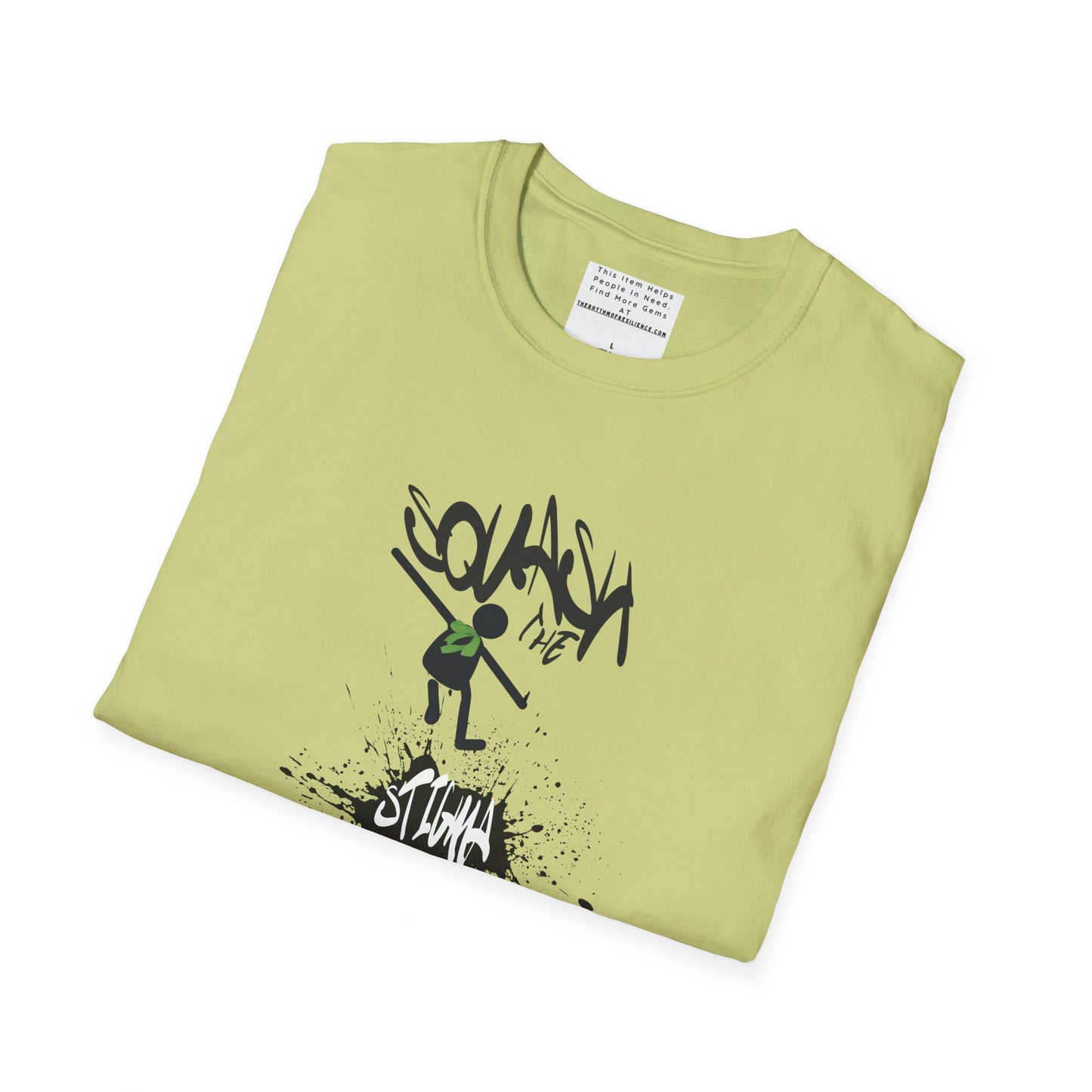 Squash The Stigma. Mental Health Awareness Unisex Softstyle T-Shirt