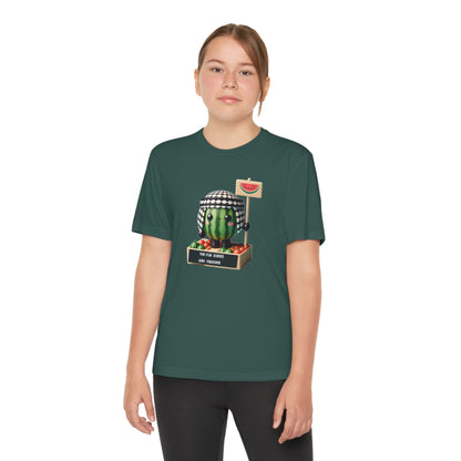 Youth "this fruit stand with Palestine" watermelon Competitor Tee