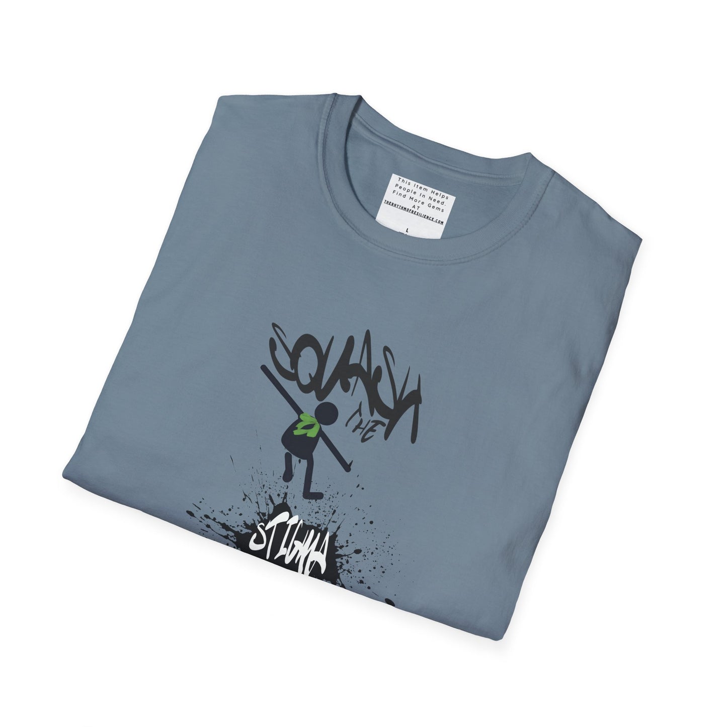 Squash The Stigma. Mental Health Awareness Unisex Softstyle T-Shirt