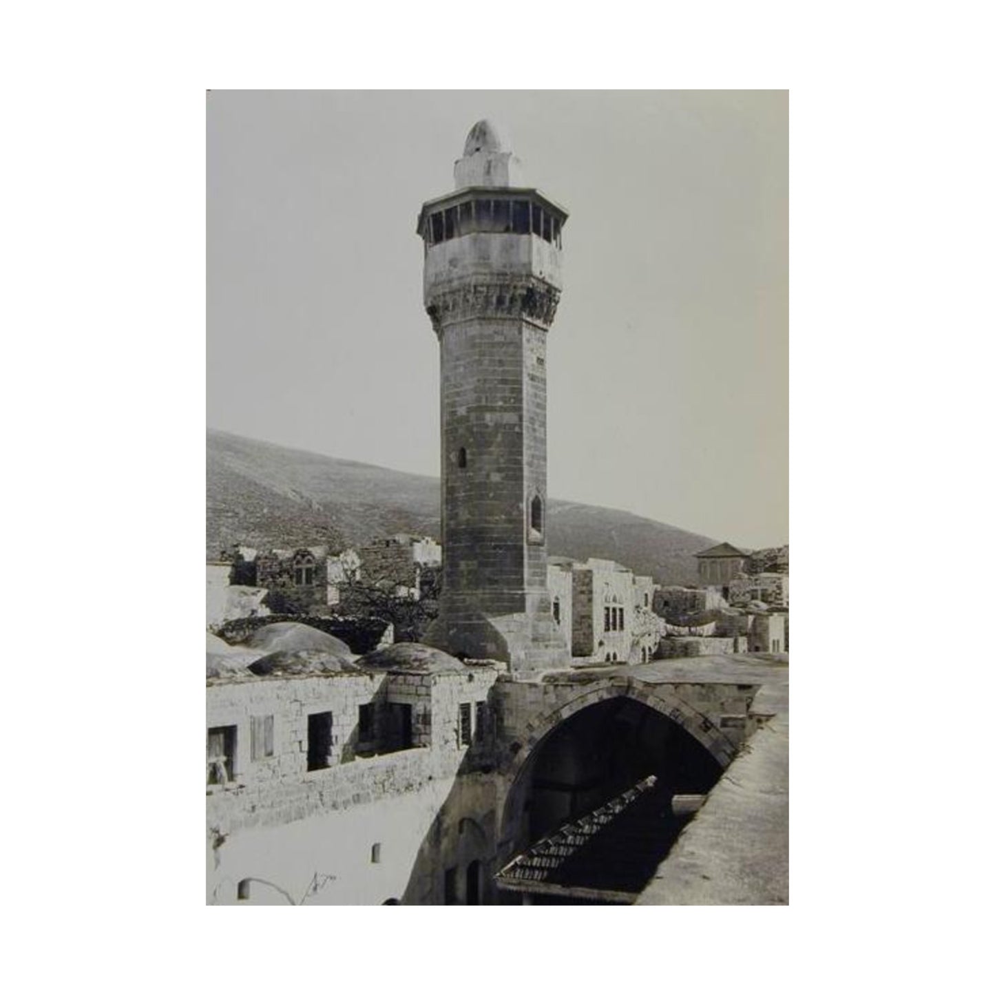 Palestine's Great Mosque of Nablus Vintage photo Matte Vertical Posters