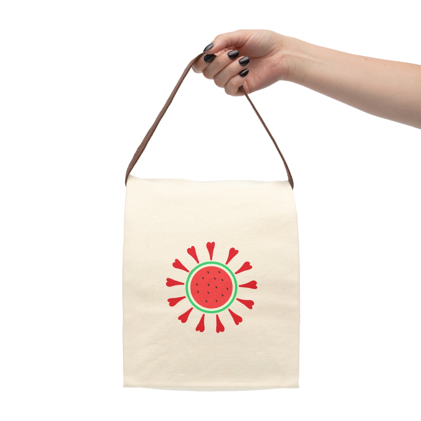 Watermelon  Love Canvas Lunch Bag With  Palestine Spring