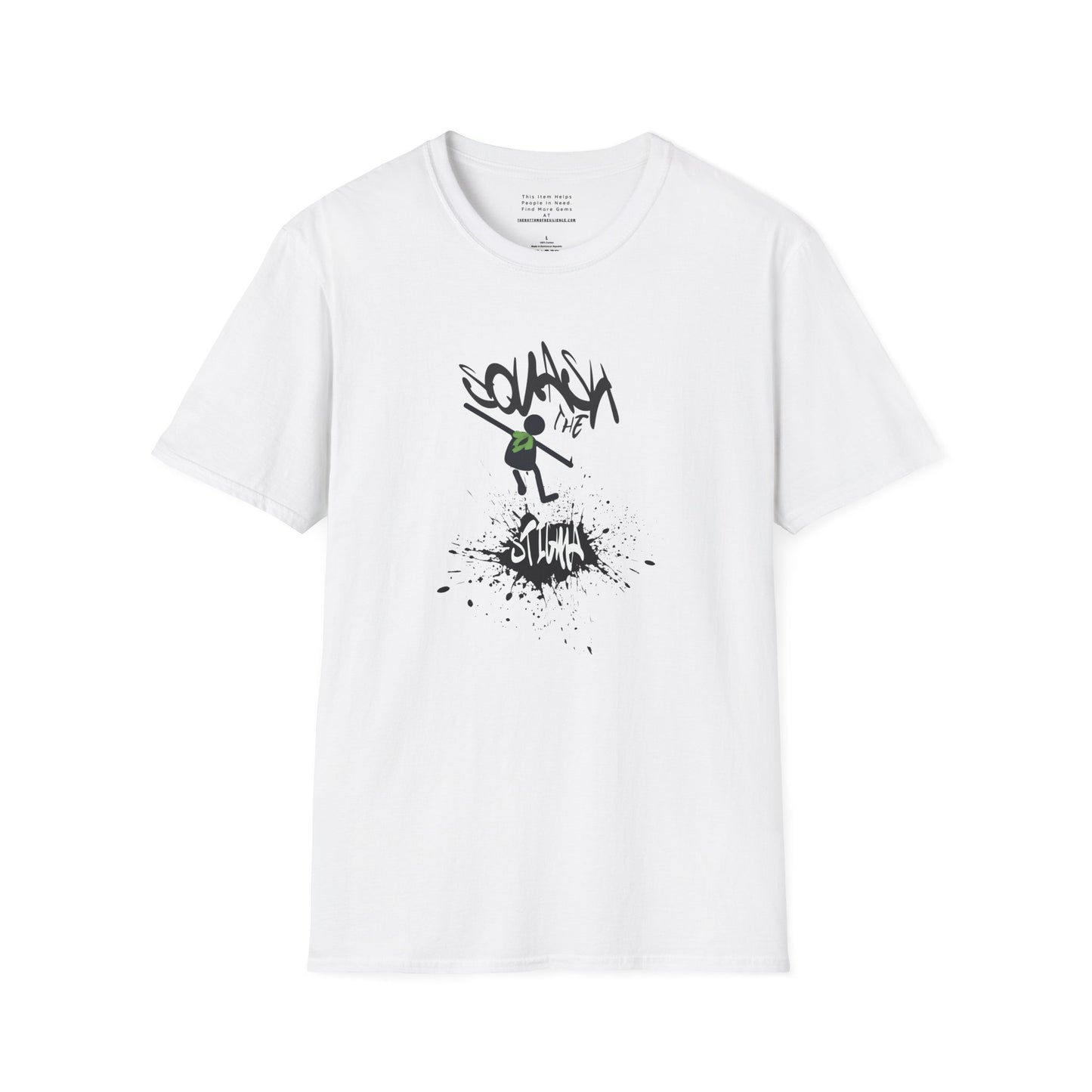 Squash The Stigma. Mental Health Awareness Unisex Softstyle T-Shirt
