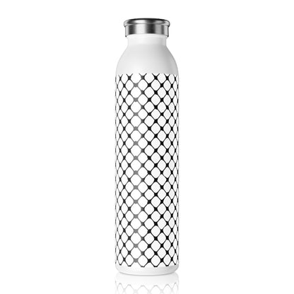 Black and white Kufiyah keffiyeh print Slim Water Bottle