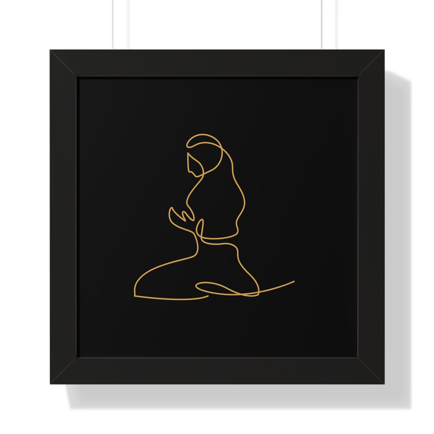Framed Poster praying, Islam, Islam praying, women praying, Muslim woman, gift, Eid, Ramadan, decor, wall art, minimal art, Islam art