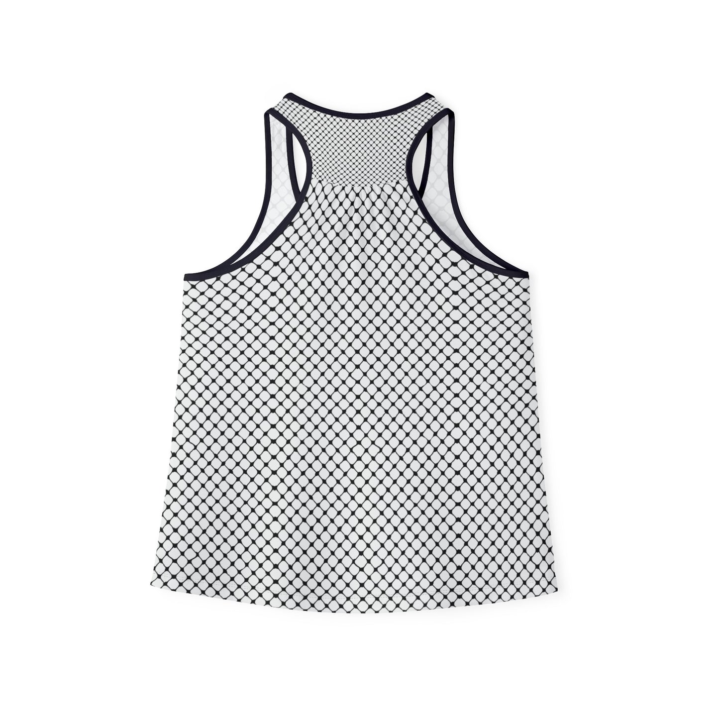 Black and White Kufiyah keffiyeh Print Women's Tank Top (AOP)