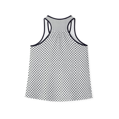 Black and White Kufiyah keffiyeh Print Women's Tank Top (AOP)