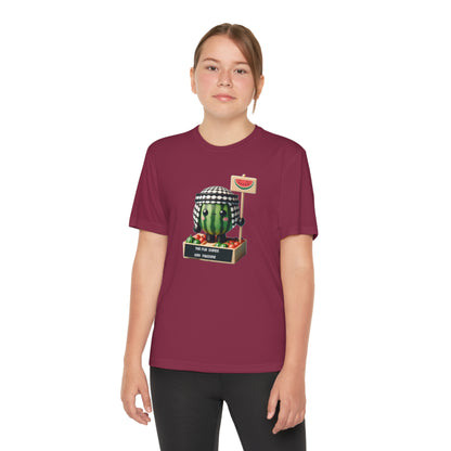 Youth "this fruit stand with Palestine" watermelon Competitor Tee