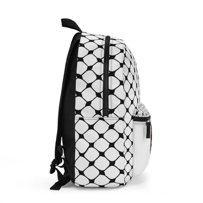 Black and white keffiyeh/ kufiyah Backpack Resistance fist