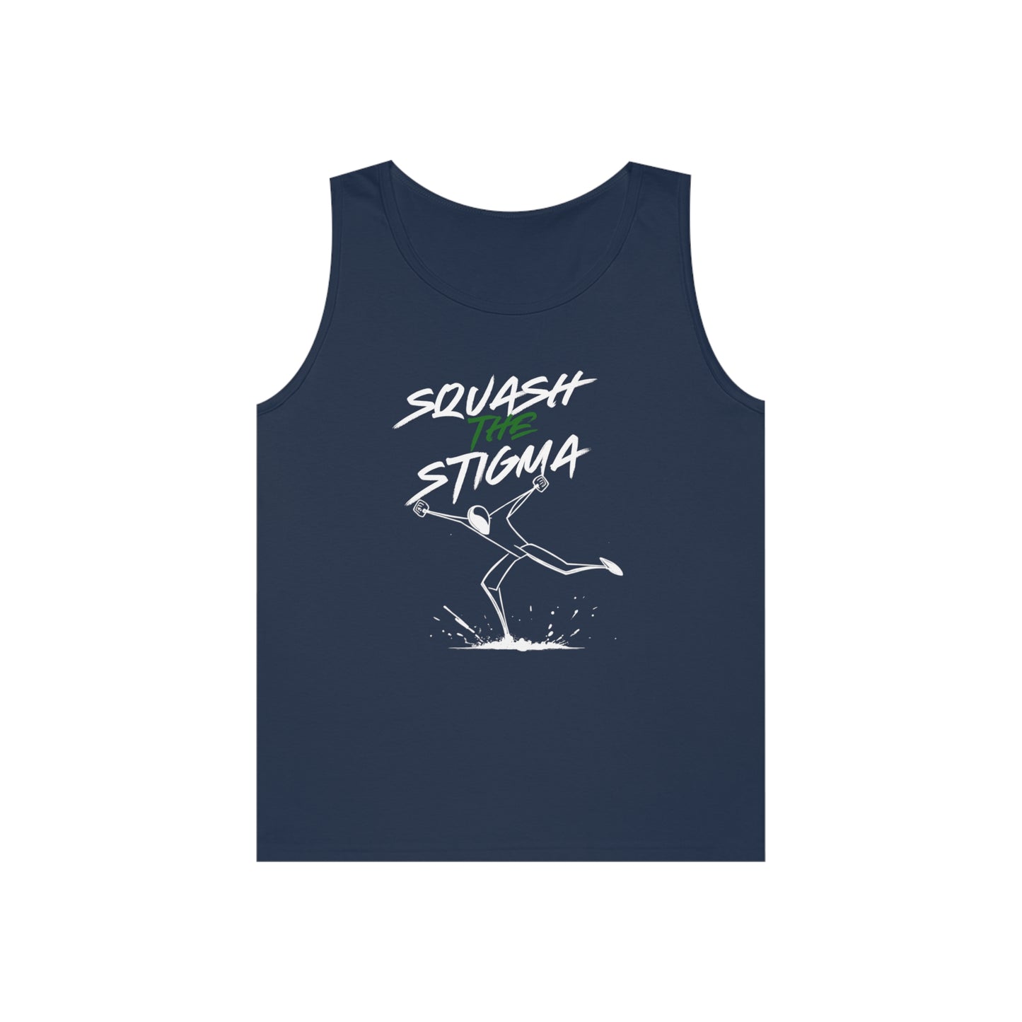 Copy of Squash The Stigma. Mental Health Awareness Unisex Heavy Cotton Tank Top