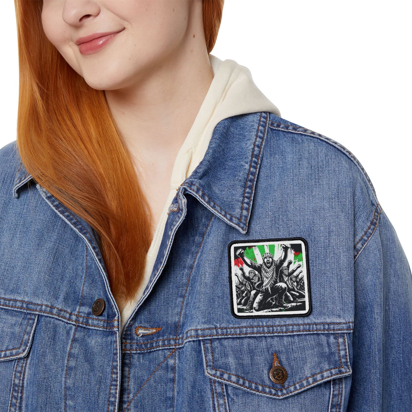 Iron-On Patches, Cease Fire Now Solidarity Humanity Palestine Support Patch,