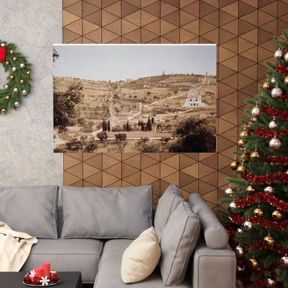 Vintage Palestine photo. Jerusalem olive trees Matte Horizontal Posters