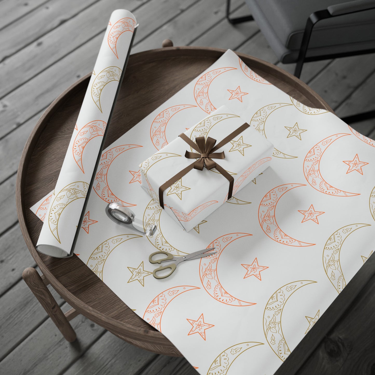 Wrapping Papers, Ramadan gift, Eid gift, holiday gift, Arabic, Islam, gift wrap, grey