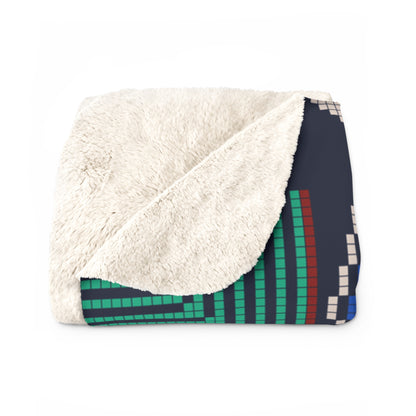 Sherpa Fleece Blanket, Tatreez design