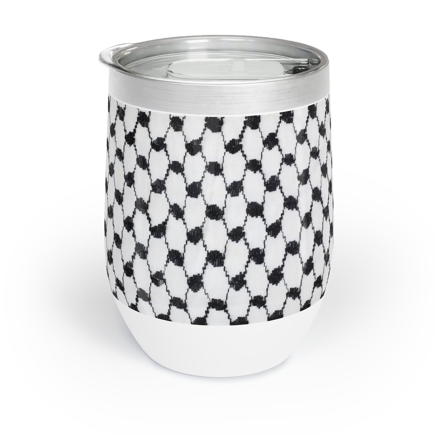 Black and white Kufiyah keffiyeh print Chill beverage Tumbler