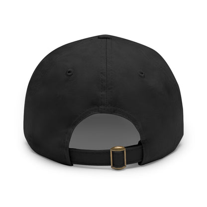 Palestine flag Dad Hat with Leather Patch (Round)