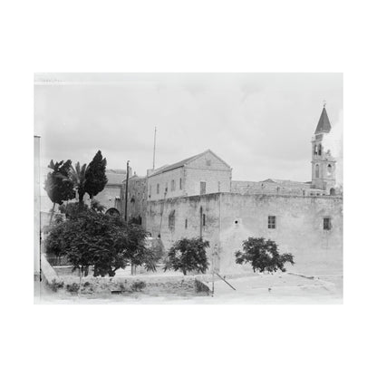 The Church of the Annunciation (AL-BUSHARAH) in Nazareth Palestine 1898 Matte Horizontal Posters. vintage Palestine