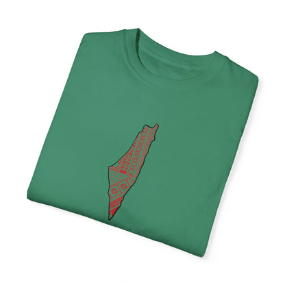 Unisex T-shirt, Arabic writing, Palestine map, Resist, Arabic, Support the Cause in Style, , Keffiyeh, Resistance, Free Palestine, tatreez