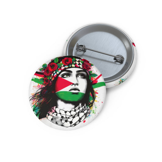 Custom Pin Button, Palestine, Resist, Support the Cause in Style, Keffiyeh, Resistance, Free Palestine, Gaza, i stand with Palestine