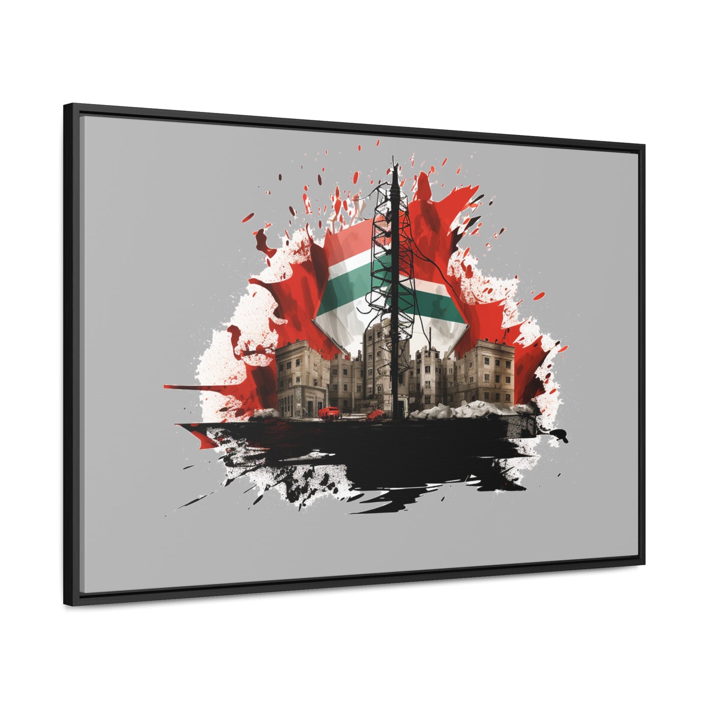 Canvas Wraps, Horizontal Frame, Palestine, Resist, Support the Cause in Style, Keffiyeh, Resistance, Free Palestine, Gaza, Palestine art