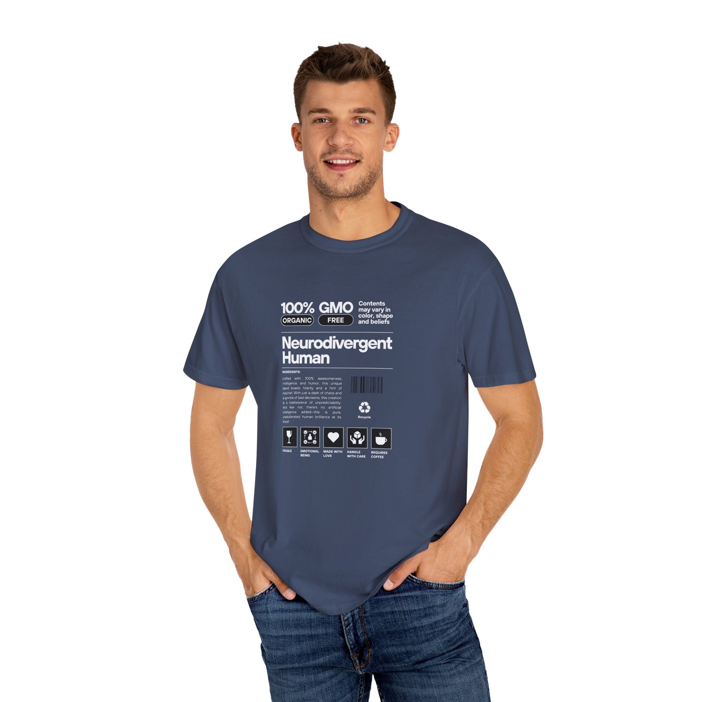 Neurodivergent Human Unisex Garment-Dyed T-shirt