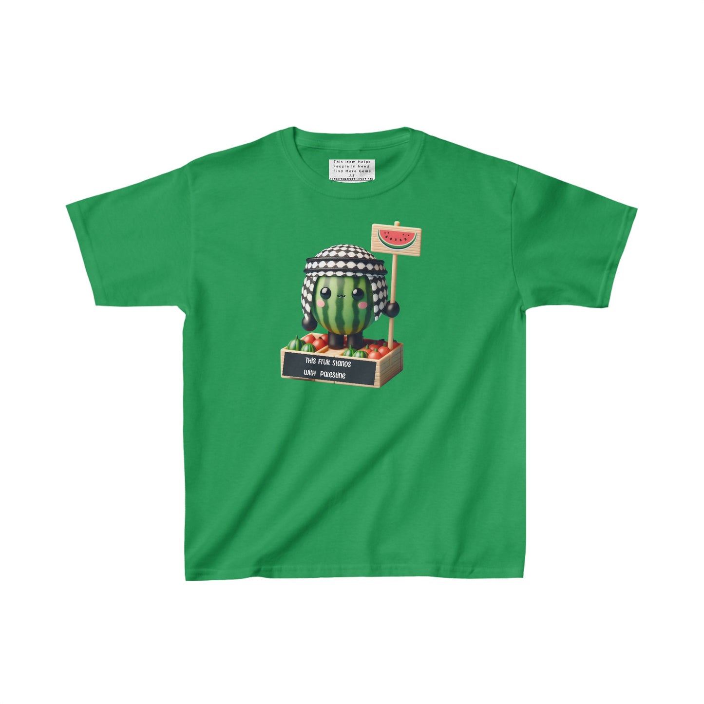 Kids "This fruit stand with Palestine" WATERMELON Heavy Cotton™ Tee