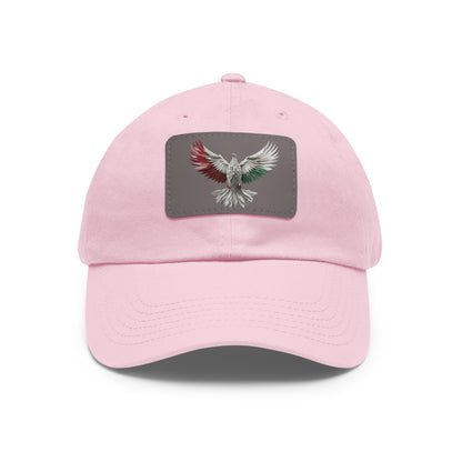 Dad Hat with Leather Patch, Unisex, free bird, Palestine, Resist, Arabic, Support the Cause in Style, Keffiyeh, Resistance, Free Palestine