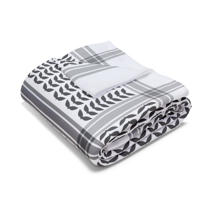 Arctic Fleece Blanket, Palestine, Arabic home comfortable decor shemagh keffiyeh
