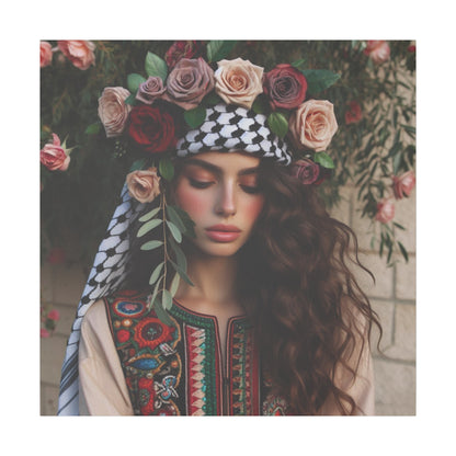 Giclée Print Canvas set of rose girl