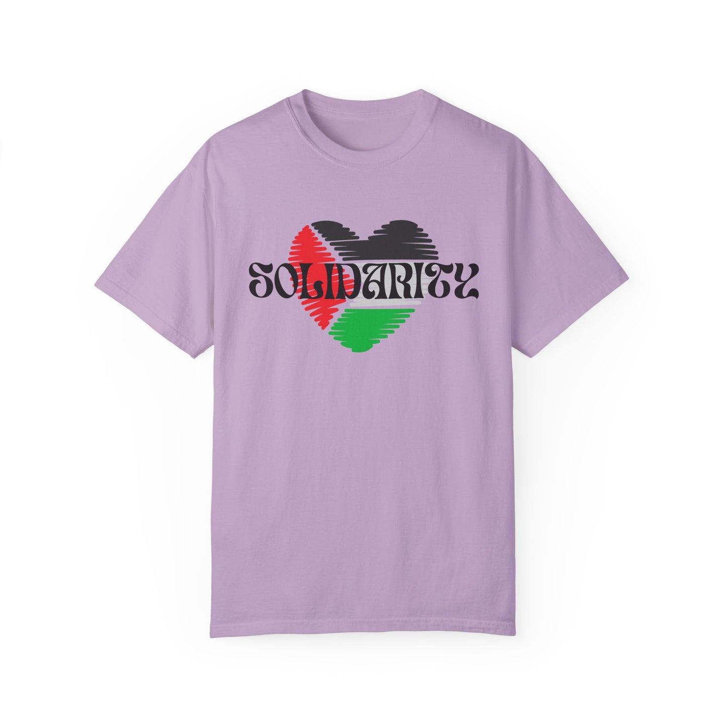 Palestine Spring Unisex heart flag solidarity Garment-Dyed solidarity T-shirt